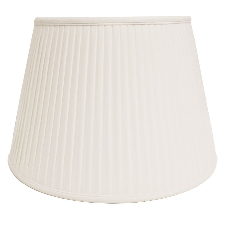 20" Cotton Fine/Pencil Pleat Ivory - Tapered Drum Shade (51cm)