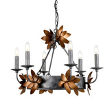 ELSTEAD Lighting Simone 6 Light Chandelier - Bronze and Gold