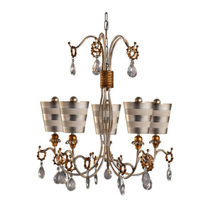 ELSTEAD Lighting Tivoli 5 Light Chandelier - Silver & Cream Patina