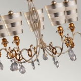 ELSTEAD Lighting Tivoli 5 Light Chandelier - Silver & Cream Patina