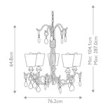 ELSTEAD Lighting Tivoli 5 Light Chandelier - Silver & Cream Patina