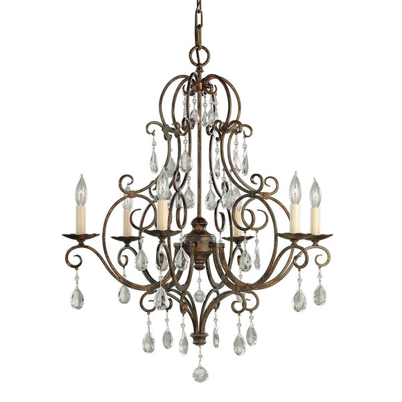 ELSTEAD Lighting Chateau 6 Light Chandelier - Mocha Bronze