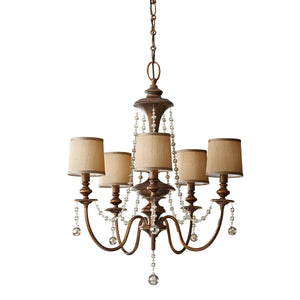 ELSTEAD Lighting Clarissa 5 Light Chandelier - Firenze Gold