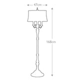 ELSTEAD Lighting Gibson 4 Light Floor Lamp - Cambridge Crackle with Desert Shade