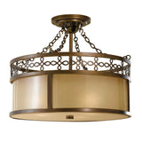 ELSTEAD Lighting Justine 3 Light Semi-Flush - Astral Bronze