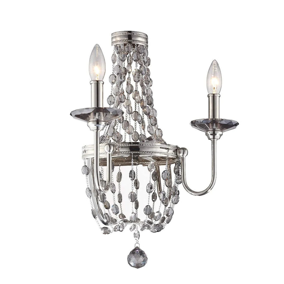 Malia 2 Light Wall Light - Polished Nickel