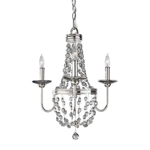 ELSTEAD Lighting Malia 3 Light Chandelier - Polished Nickel