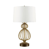 ELSTEAD Lighting Lafitte 1 Light Table Lamp - Distressed Gold with Cream Shade