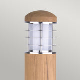 ELSTEAD Lighting Poole 1 Light Bollard - Teak and Stainless Steel