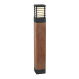 ELSTEAD Lighting Halmstad 1 Light Large Wooden Bollard - Black