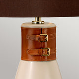 ELSTEAD Lighting Hammersmith 1 Light Table Lamp - Taupe with Brown Shade