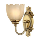 ELSTEAD Lighting Isabella 1 Light Wall Light - Burnished Brass, Etched amber glass