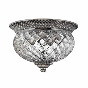 ELSTEAD Lighting Plantation 2 Light Small Flush - Polished Antique Nickel