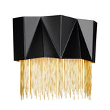 ELSTEAD Lighting Zuma 3 Light Wall Light - Satin Black/ Gold