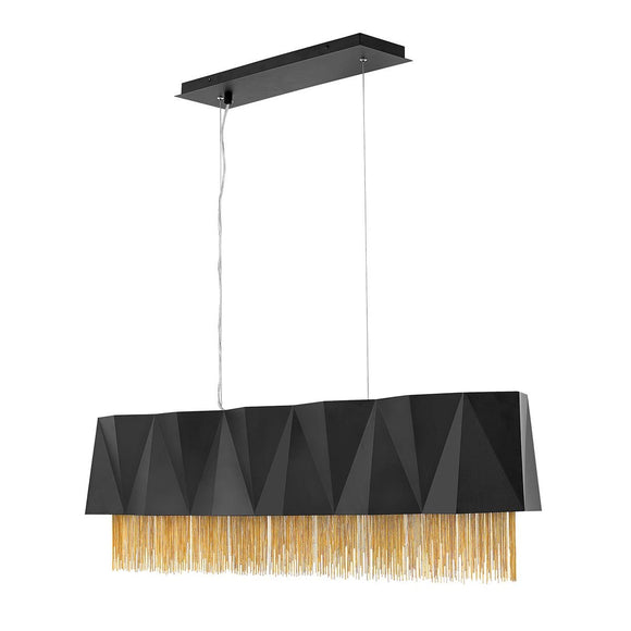 ELSTEAD Lighting Zuma 6 Light Pendant - Satin Black/ Gold