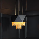 ELSTEAD Lighting Zuma 6 Light Pendant - Satin Black/ Gold