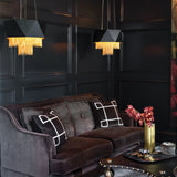 ELSTEAD Lighting Zuma 6 Light Pendant - Satin Black/ Gold