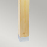 ELSTEAD Lights Halmstad Large Bollard Natural Wood & Galvanised