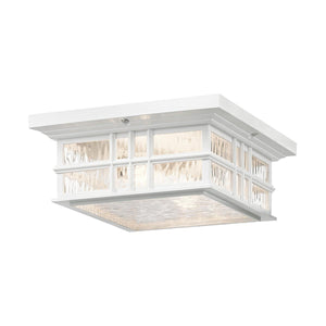 ELSTEAD Lighting Beacon Square 2 Light Flush - White