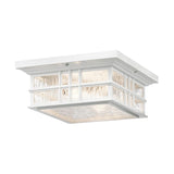 ELSTEAD Lighting Beacon Square 2 Light Flush - White