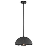 ELSTEAD Lighting Fracture 1 Light Pendant - Weathered Zinc