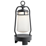 ELSTEAD Lighting Lyndon Portable Bluetooth Speaker Lantern - UK Plug - Textured Black