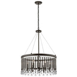 ELSTEAD Lighting Piper 6 Light Chandelier/Pendant - Espresso/Chrome