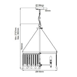 ELSTEAD Lighting Piper 6 Light Chandelier/Pendant - Espresso/Chrome