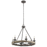 ELSTEAD Lighting Taulbee 6 Light Chandelier - Weathered Zinc