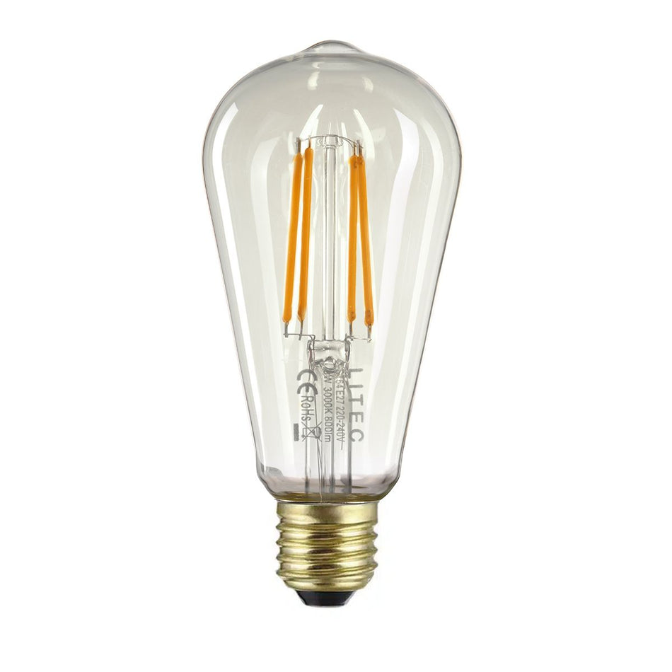 Clear Edison LED E27 Lamp - Clear Glass