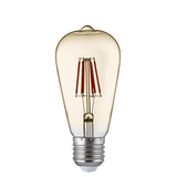 SEARCHLIGHT PACK 5 DIMMABLE LED E27 FILAMENT SQUIRREL LAMP - AMBER GLASS