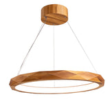 QUINTIESSE LIGHTING Angular LED Pendant Light - Teak Veneer