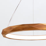 QUINTIESSE LIGHTING Angular LED Pendant Light - Teak Veneer