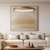 QUINTIESSE LIGHTING Angular LED Pendant Light - Teak Veneer