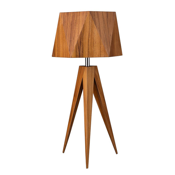 QUINTIESSE LIGHTING Angular Table Lamp - Teak Veneer