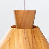 QUINTIESSE LIGHTING Conical Pendant Light - Teak Veneer