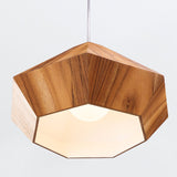 QUINTIESSE LIGHTING Diamond Pendant Light - Teak Veneer
