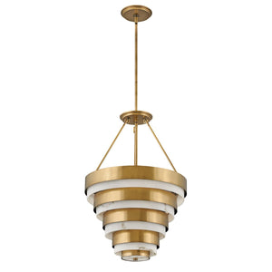 QUINTIESSE LIGHTING Echelon 4 lt Pendant - Heritage Brass