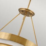 QUINTIESSE LIGHTING Echelon 4 lt Pendant - Heritage Brass