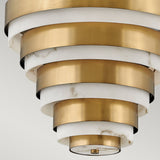 QUINTIESSE LIGHTING Echelon 4 lt Pendant - Heritage Brass