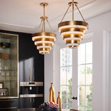 QUINTIESSE LIGHTING Echelon 4 lt Pendant - Heritage Brass