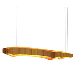 QUINTIESSE LIGHTING Horizon LED Linear 140cm Pendant - Teak Veneer
