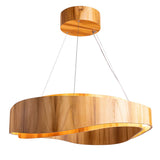 QUINTIESSE LIGHTING Horizon LED Medium Ring Pendant - Teak Veneer
