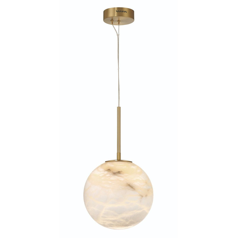 QUINTIESSE LIGHTING Kepler Alabaster Pendant Medium - Gold