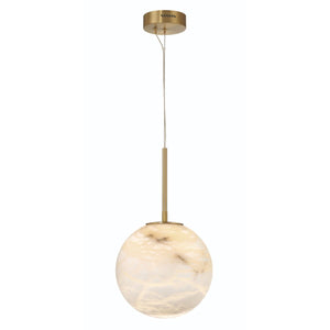 QUINTIESSE LIGHTING Kepler Alabaster Pendant Medium - Gold