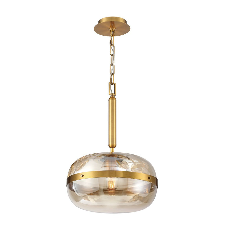 QUINTIESSE LIGHTING Nottingham 1 Lt Pendant - Antique Brass