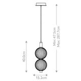 QUINTIESSE LIGHTING Palmas 2 Lt Mini Pendant - Gold