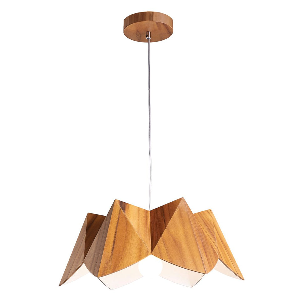 QUINTIESSE LIGHTING Physalis Pendant Light - Teak Veneer