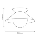 QUINTIESSE LIGHTING Saucer 1 lt Flush - Aged Brass