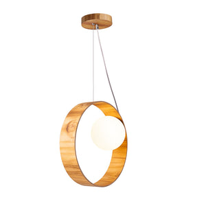 QUINTIESSE LIGHTING Sfera 1lt Pendant Light - Teak Veneer